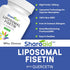 Liposomal Fisetin with Quercetin Supplements 1200 mg per Serving,High Absorption Polyphenols Antioxidants for Women,Men,Non-GMO,Gluten-Free,1 Bott...