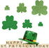Zhanmai 200 Pcs St. Patrick's Day Shamrock Foam Stickers Glitter Green Clover Sticker Self-Adhesive Craft Sticker Shamrock Foam Cutout for Irish H...