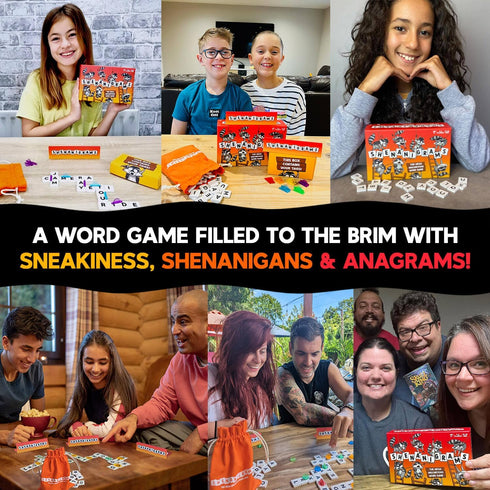 Shenanigrams! – The Mega-Mischievous Word Game! A Super Fun & Fast Family Party Game for Kids, Teens & Adults - Great for Travel, Couples & Family...