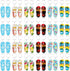 24 Pcs Flip Flop Keychains Bulk Fun Key Chains Small 2.36 x 1.18 Inches Hawaii Souvenirs Goody Bag Fillers for Summer Backpack Purse Luggage Birth...