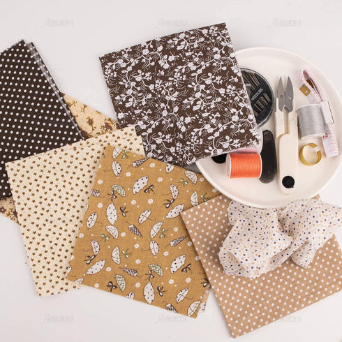 AUEAR, 56 Pack Quilting Fabric 10"X10" Cotton Fabric Fat Squares Sheets Printed Floral Quilting Supplies for Sewing Quilting Patchwork Scrapbookin...