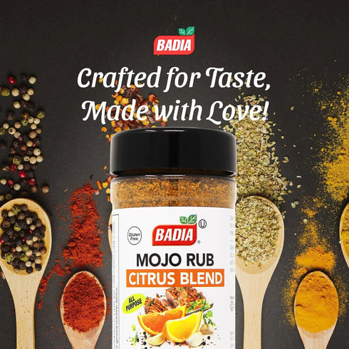 Badia Mojo Rub Citrus Blend 5 oz – Zesty Garlic & Citrus Marinade Seasoning – Bold Latin Inspired Dry Rub with Orange, Lemon & Lime...