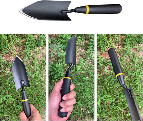 Garden Trowel Gardening Hand Tool Heavy Duty Carbon Steel Garden Hand Shovel Planting Tool with Bend-Proof Rubber for Digging Planting, Transplant...