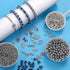1020 Pieces Evil Eye Beads Kits, 20 Evil Eye Rhinestone Charms 100 Blue Evil Eye Beads 100 Rondelle Spacer Beads 600 4mm and 200 8mm Round Beads f...