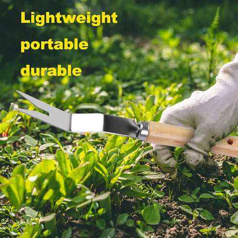 Garden Weeder Hand Weeding Tool Weed Removal Stainless Steel Handle Weed Deep Digger Grass Lawn Trimming Remover Forked Puller for Weeds Eradicate...
