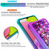 for Galaxy A03S Case,Samsung 03S Case with HD Screen Protector,Gradient Quicksand Glitter Liquid Floating Waterfall Durable Girls Cute Phone Case ...