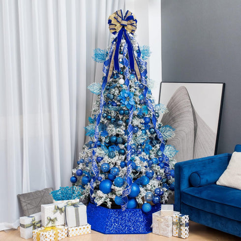 XmasExp 60mm/2.36" Christmas Ball Ornaments Shatterproof Christmas Ornaments Set Decorations for Xmas Tree Balls - 24ct (2.36'', Blue)...