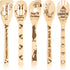 L1rabe Christmas Monster Bamboo Spoons - 5 Christmas Themed Funny Kitchen Utensils Decor for Cooking&Serving Set, Cooking Engraved Patterns are Su...