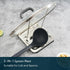 KITCHENDAO Foldable Spoon Rest and Pot Lid Holder for Counter, Non-scratch Silicone Base, Stainless Steel Pan Pot Cover Lid Rack Shelf Stand Holde...