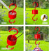 Metal Ant Moat for Hummingbird Feeders, Hummingbird feeders for Outdoors Hanging, Hummingbird Feeder Accessory 4 Hooks with 4 Brushes, Red...