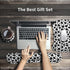 Wrist Rest Support Ergonomic Gel Mouse Pad & Memory Foam Keyboard Set Non-Slip Rubber PU Base Easy Typing and Relieve Wrist Pain Mouse Mat for Com...