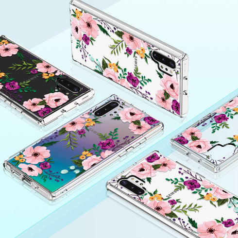 GiiKa Galaxy Note 10 Plus Case, Clear Girls Women Heavy Duty Shockproof Protective Hard PC Back Case with Slim TPU Bumper Cover Phone Case for Sam...