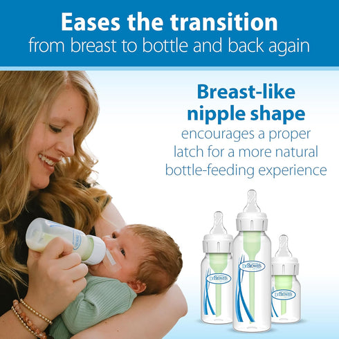 Dr. Brown's Ultra-Preemie Narrow Baby Bottle Nipple, Specialty Extra Slow Flow Rate, 100% Silicone Bottle Nipple, BPA Free, 0m+, 6 Pack...