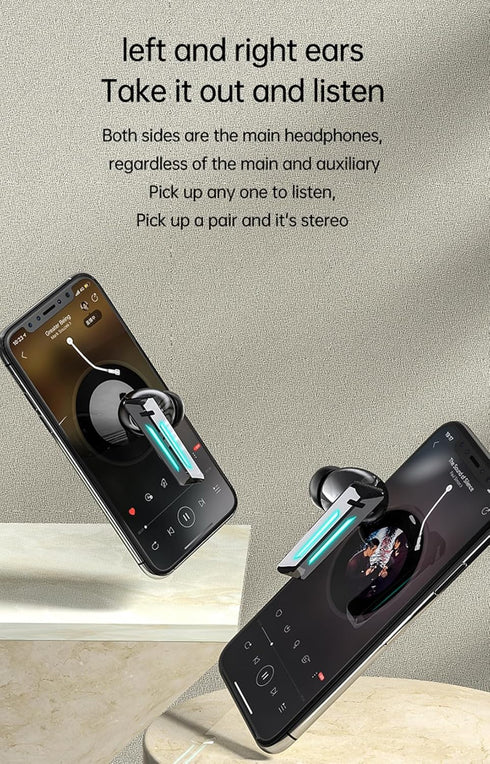 True Wireless Earbuds, 2024 Bluetooth Headphones 5.3 Earbuds, Waterproof Touch Control Ear Buds in-Ear Built-in Mic, with LED Power Display, IP7 W...