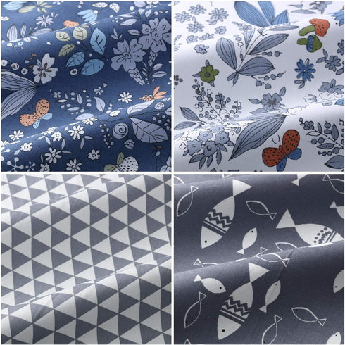30 Pieces 10 x 10 Inches Fabric Printed Bundle Squares Floral Fabric Patchwork Sewing Quilting Bundles Assorted Pattern Fabric for DIY Scrapbook C...