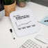 Glass Dry Erase Board with Easel and Marker for Office, Home and School Supplies, 8.25"x 5.9", White...