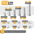 Mr. Pen- Bolts, Nuts, and Washer Assortment Kit, 113 pcs, Nuts and Bolts Assortment Kit, Assorted Nuts and Bolts, Nut Bolt and Washer Assortment, ...