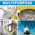 4TH Pumice Stone Toilet Bowl Cleaning Stick with Extra Large Handle,Cleans Away Limescale Stain,Hard Water Rings, Calcium,Iron and Rust. Remover f...