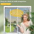 Magnetic Window Screen, Adjustable DIY Window Net Max 59” x 51” with Innovative Magnetic Fastener, Fiberglass Fine Mesh, Window Mesh with 12 Magne...