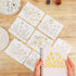 16pcs Botanical Flower Stencils Reusable for Crafts Small Wildflower Floral Paint Stencil for Painting on Wood Card Making, Art Stencils for Furni...