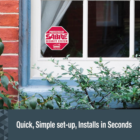 SABRE HS-SD Home Decals-5 Bright Red, Stop Sign Shaped Security Stickers...
