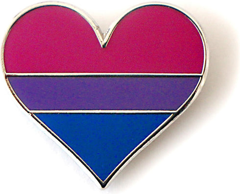 Bisexual Pride Pin Bi Flag Enamel Lapel Heart Gay Pin Brooch...