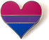 Bisexual Pride Pin Bi Flag Enamel Lapel Heart Gay Pin Brooch...