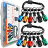 12Pcs 1/4 inch Hex Shank Aluminum Alloy Screwdriver Bits Holder Extension Bar Drill Screw Adapter Change Keychain Portable for Screwdriver & Drill...