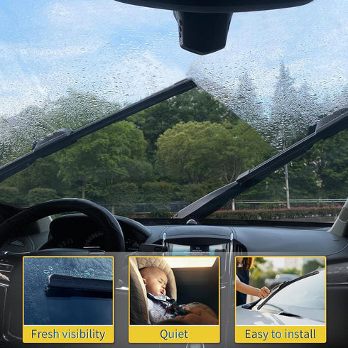 26''+20'' Front Windshield Wiper Blades Compatible with 2018-2021 Toyota Camry 2008-2019 Toyota Highlander OEM QUALITY Premium All-Season Automoti...