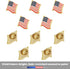 Exquisite American Flag Lapel Pin -The Stars and Stripes -Solid Metal Flag Lapel Pin-Gold Tone (6 Pins With Gift Box)...