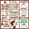 Christmas Stencils for Painting on Wood - Cartoon Character, Merry Christmas Stencil and More - Stencils for Crafts Reusable for Canvas, Fabric, W...