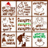 Christmas Stencils for Painting on Wood - Cartoon Character, Merry Christmas Stencil and More - Stencils for Crafts Reusable for Canvas, Fabric, W...
