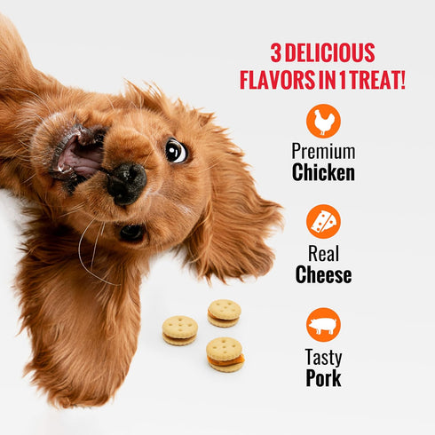 Good 'n' Tasty Triple Flavor Stacks with Cheese, 9 Ounces, Bite Sized Snacks for Dogs with Premium Chicken and Real Cheese...