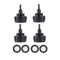 Inner 3/4 inch to Single 1/4 Pipe Joint with Four Black Strainer 6-Point Washers?Garden Irrigation System Used in Gardens,Lawns...