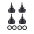 Inner 3/4 inch to Single 1/4 Pipe Joint with Four Black Strainer 6-Point Washers?Garden Irrigation System Used in Gardens,Lawns...