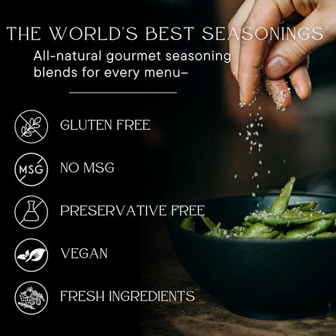 Borsari Seasoned Salt 2-Shaker Gift Set - Orange Ginger Seasoning Blend - Gluten Free Gourmet Seasonings For Steak, Fish, Poultry, & More - (4oz S...