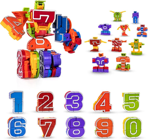 Lydaz Number Bots Math Toys for Kids, Preschool Learning Activities Games Toys, Number Robots Block Autism STEM Education Toys, Classroom Carnival...