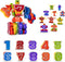 Lydaz Number Bots Math Toys for Kids, Preschool Learning Activities Games Toys, Number Robots Block Autism STEM Education Toys, Classroom Carnival...