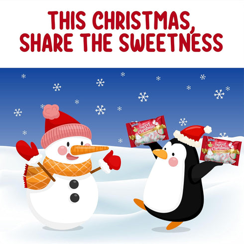 Colombina Sweet Christmas Marshmallows, Soft, Assorted Vanilla Bean Marshmallows, Christmas Trees, Candy Canes, and Santas, 5.1oz (Pack of 1)...