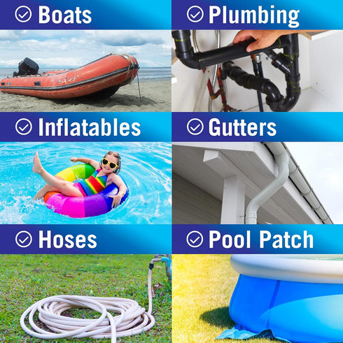 Black Waterproof Tape for Leaks Thick Heavy Duty Water Proof Tape Sealing Marine Grade Outdoor Pools, Gutter, Underwater, Stop Leak Seal Tape Repa...