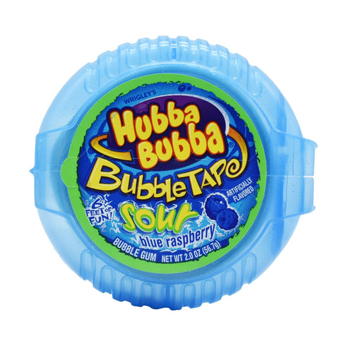Hubba Bubba Bubble Tape Sour Blue Raspberry 6 Feet Gum 56.7gm...