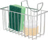 Kitchen Sink Sponge Holder, Super Sturdy Hooked Design Kitchen Sink Caddy Organizer for Dish Cloth, Soap Dishwashing Liquid Drainer, Rustproof & D...