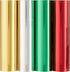 Spellbinders 4 Holiday Variety Pack. Glimmer Hot Foil Roll, Multi...