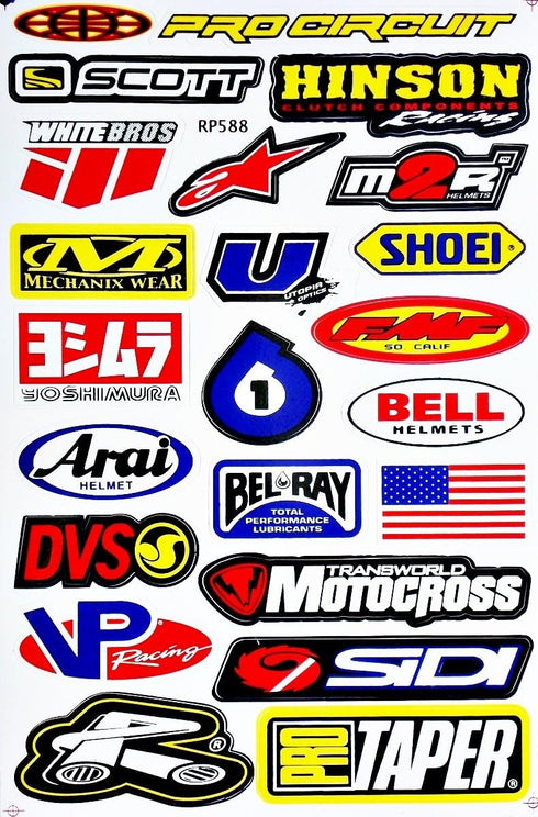 Dirt Bike Motorcycles Supercross Motocross ATV Lot 6 vinyl decals stickers D6015...