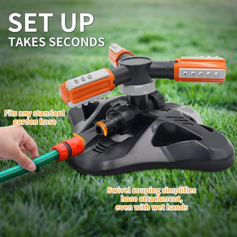 Lawn Sprinkler above Garden Sprinkler System Garden Water Sprinkler Lawn Sprinkler 360 Degree Adjustable Irrigation for Farmland Garden Lawn Child...
