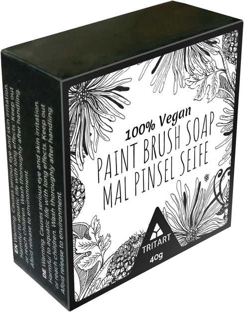 100% Vegan Paint Brush Cleaner Soap for Watercolor & Acrylic Paint Brushes - Paint Soap for Cleaning Oil Paint Brushes...
