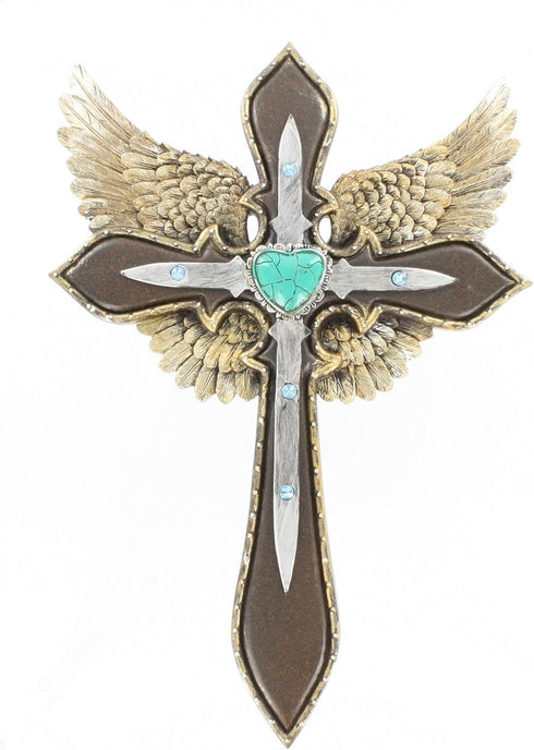 LL Home 12498 Blue Heart Layered Cross Wings...
