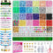 LZOUOWO 6100 Polymer Clay Beads for Bracelets Making Aesthetic Kit 24 Colors Flat Heishi Beads for Jewelry Making DIY Set with Letter Beads, Smile...