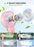 JZCreater Mini Handheld Fan,Portable Hand Held Fan, 15H Cooling Fan, Quiet 4 Speed, USB Rechargeable Battery Operated Desk Fan, Small Folding Elec...