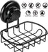 Suction Soap Dish with Hooks - Super Powerful Vacuum Suction Cup Shower Soap Holder - Rustproof Stainless Steel SS304 Soap Basket - Sponge Holder ...